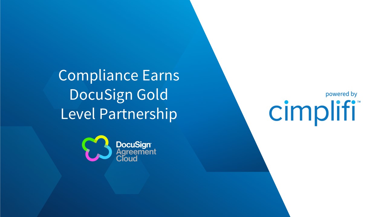 Compliance Earns DocuSign Gold Level Partnership